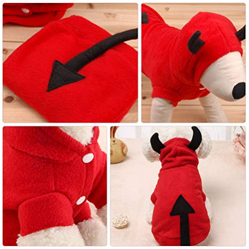KESYOO Halloween Pet Clothes Red Pet Costume Halloween Themed Pet Clothes Halloween Devil Costume for Cat Dog