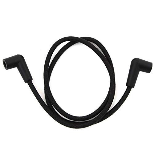 PARTSRUN High Performance Universal Black 7mm Spark Plug Wire Ignition Coil Wire,ZF479