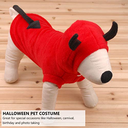 KESYOO Pet Dress Up Cloth Halloween Pet Clothes Red Pet Costume Halloween Themed Pet Clothes Halloween Devil Costume for Cat Dog Halloween Puppy Costume