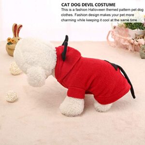 KESYOO Pet Dress Up Cloth Halloween Pet Clothes Red Pet Costume Halloween Themed Pet Clothes Halloween Devil Costume for Cat Dog Halloween Puppy Costume