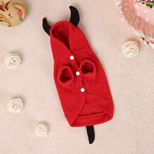 KESYOO Pet Dress Up Cloth Halloween Pet Clothes Red Pet Costume Halloween Themed Pet Clothes Halloween Devil Costume for Cat Dog Halloween Puppy Costume