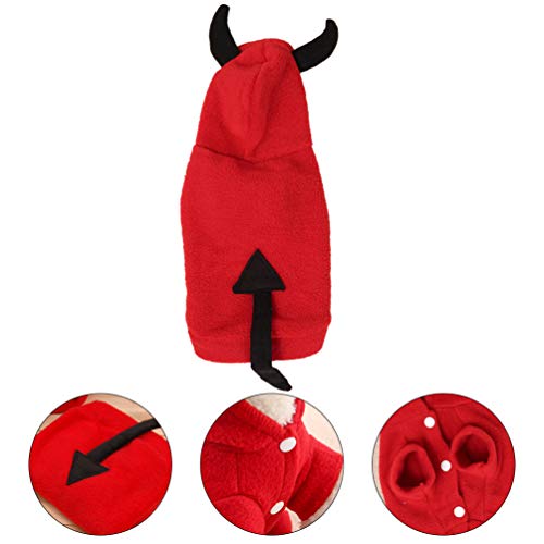 KESYOO Pet Dress Up Cloth Halloween Pet Clothes Red Pet Costume Halloween Themed Pet Clothes Halloween Devil Costume for Cat Dog Halloween Puppy Costume