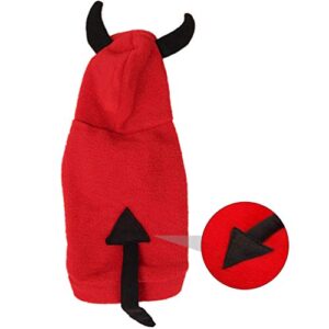 KESYOO Pet Dress Up Cloth Halloween Pet Clothes Red Pet Costume Halloween Themed Pet Clothes Halloween Devil Costume for Cat Dog Halloween Puppy Costume