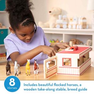 Melissa & Doug Take-Along Show-Horse Stable & Horse Stable Stamp Set