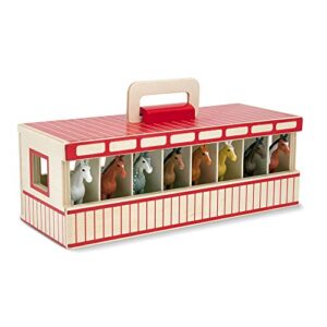 Melissa & Doug Take-Along Show-Horse Stable & Horse Stable Stamp Set