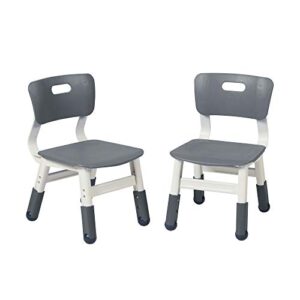 ecr4kids classroom adjustable chair, flexible seating, grey, 2-pack