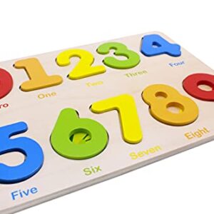 Aile Wooden Preschool Learning Number Puzzles Toys for Kids Age 2-4， Educational Toys