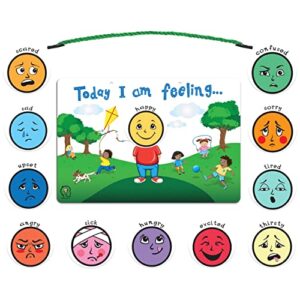 Today I am Feeling Chart Feelings and Emotion Magnetic Chart Communication aid for Speech Delay Non Verbal Children with Autism, Special Needs ADHD