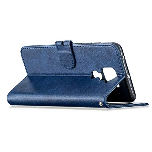 Asdsinfor Compatible with Xiaomi Redmi Note 9 Case Stylish PU Leather Durable Wallet Case Credit Cards Slot with Stand for Shockproof Flip Magnetic Compatible with Xiaomi Redmi 10X 4G Blue HXPU