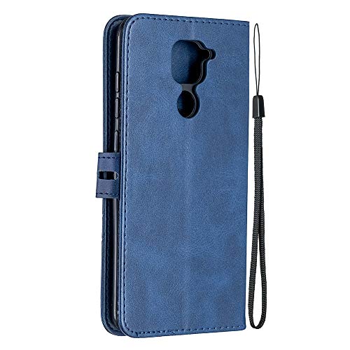 Asdsinfor Compatible with Xiaomi Redmi Note 9 Case Stylish PU Leather Durable Wallet Case Credit Cards Slot with Stand for Shockproof Flip Magnetic Compatible with Xiaomi Redmi 10X 4G Blue HXPU