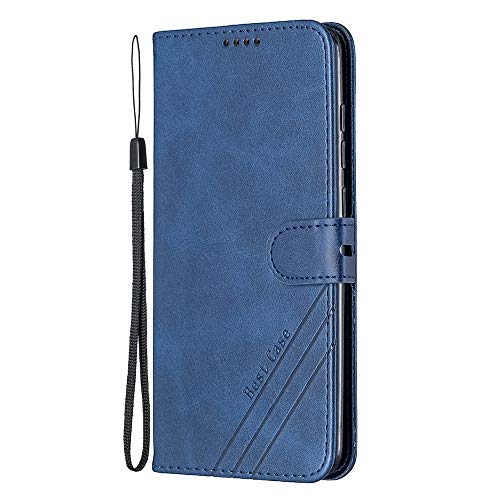 Asdsinfor Compatible with Xiaomi Redmi Note 9 Case Stylish PU Leather Durable Wallet Case Credit Cards Slot with Stand for Shockproof Flip Magnetic Compatible with Xiaomi Redmi 10X 4G Blue HXPU