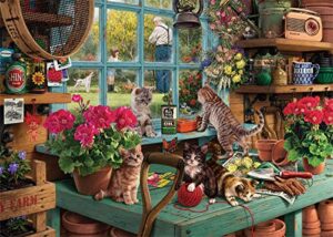 puzzles for adults 1000 piece, wooden window cats jigsaw puzzles 1000 pieces for adults family friends