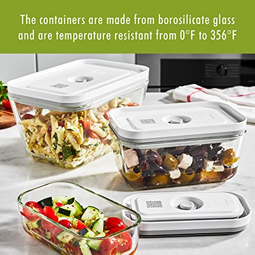 ZWILLING Fresh & Save 2-Piece Small Glass Airtight Food Storage Container, Meal Prep Container