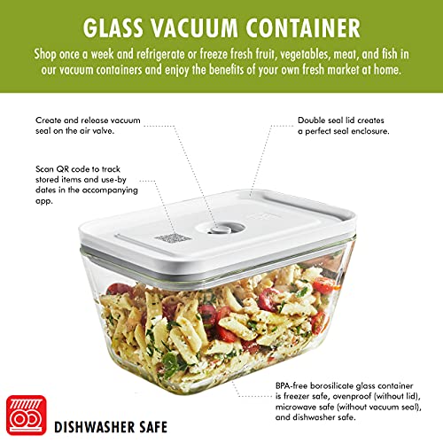 ZWILLING Fresh & Save 2-Piece Small Glass Airtight Food Storage Container, Meal Prep Container