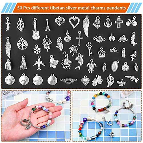 Jewelry Making Kit, Paxcoo Necklace Making kit with Jewelry Wire, Jewelry Tools and Findings, Crimp Beads, Bracelet Clasps and Closures for Beading, Jewelry Making Supplies and Repair