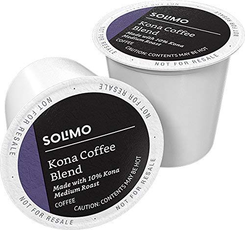 Amazon Brand - 100 Ct. Solimo Medium Roast Coffee Pods, Kona Blend & 100 Ct. Solimo Decaf Light Roast Coffee Pods, Breakfast Blend, Compatible with Keurig 2.0 K-Cup Brewers