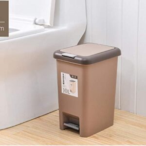 Daliuing Modern Mini Wastebasket Slowly Drop The Color of Mute Foot-Operated Trash can Garbage Can with Lid for Kitchens, Home Offices, Kids Rooms