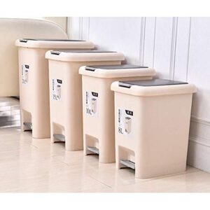 Daliuing Modern Mini Wastebasket Slowly Drop The Color of Mute Foot-Operated Trash can Garbage Can with Lid for Kitchens, Home Offices, Kids Rooms