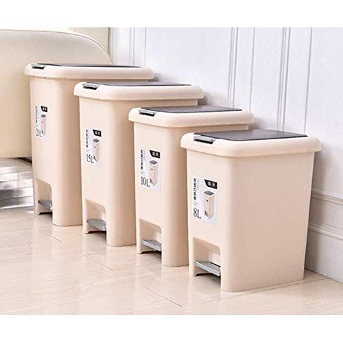 Daliuing Modern Mini Wastebasket Slowly Drop The Color of Mute Foot-Operated Trash can Garbage Can with Lid for Kitchens, Home Offices, Kids Rooms