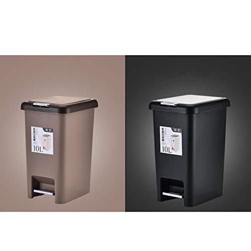 Daliuing Modern Mini Wastebasket Slowly Drop The Color of Mute Foot-Operated Trash can Garbage Can with Lid for Kitchens, Home Offices, Kids Rooms