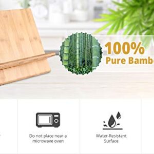 Kitchen Seven Knife Block Magnetic Knife Holder with Powerful Magnet, 100% Pure Bamboo Large Capacity Knife Organizer Block, Double Side Strongly Magnetic Kitchen Utensil Display Stand