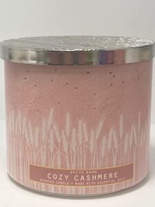 bath and body works white barn cozy cashmere 3 wick candle 14.5 ounce