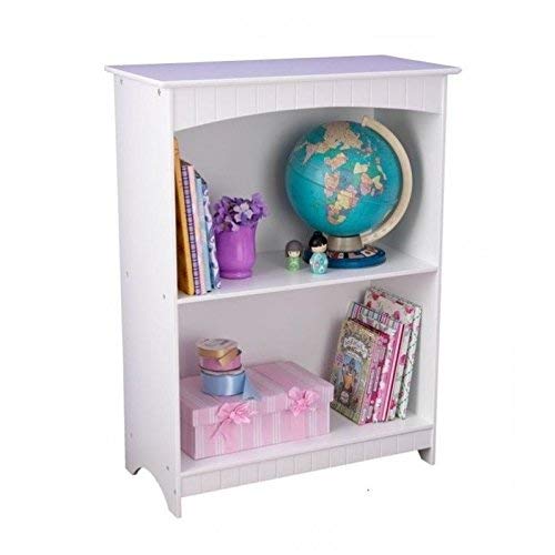 KidKraft Nantucket Storage Bench - White & Nantucket 2-Shelf Bookcase - White