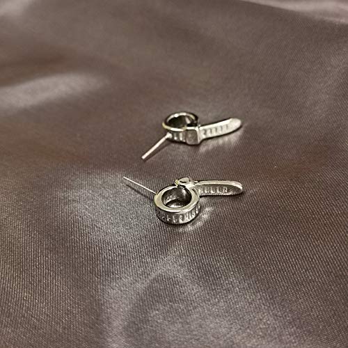 Ear Studs for AirPods S925 Silver Ear Hooks Earring Bluetooth Earphone Holder Anti-Lost Strap Suitable for Airpods 1 & 2 & pro (Only for Apple) (Silver)
