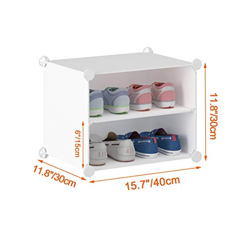 HOMIDEC Shoe Storage Cabinet, 48 Pairs Shoe Rack 3 by 8 Tier Shoe Organizer Space Saving Shoe Storage for Closet Hallway Living Room Bedroom Garage (White)