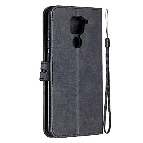 Asdsinfor Compatible with Xiaomi Redmi Note 9S Case PU Leather Durable Wallet Case Credit Cards Slot with Stand for Flip Magnetic Compatible with Xiaomi Redmi Note 9 Pro/Note 9 Pro Max Black HXPU