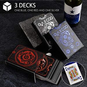 Luxury Set Playing Cards, Premium, Unique Decks, Poker, Games, Custom, Adults, Casino, Standard 3 Decks for Any Occasion Premium Wood Box Included