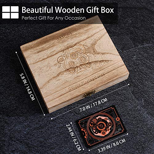 Luxury Set Playing Cards, Premium, Unique Decks, Poker, Games, Custom, Adults, Casino, Standard 3 Decks for Any Occasion Premium Wood Box Included