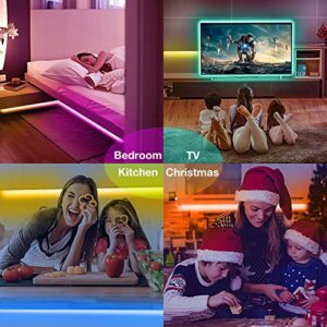hyrion Smart LED Light Strips,50 ft WiFi LED Light,Sound Activated Color Changing with Alexa and Google,Sync Music with Led Strip Lights for Bedroom for Living Room, Home Decor(2 Rolls of 25ft)