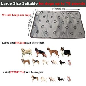 Dog Heating Pad for Large Dog Bed Indoor,Waterproof Heated Dog Bed Mat,Pet Heating Pad,Cat Heating pad,Puppy Heating pad for whelping Box Outdoor Dog House,Easy Clean,34X21 inch