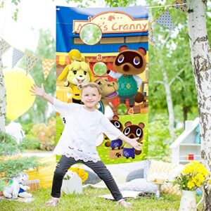 Animal Crossing Bean Bag Toss Game Outdoor Indoor Game for Kids Adults Family Class Party Games for Kids Animal Video Theme Birthday Party Baby Shower Decor