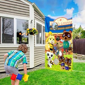 Animal Crossing Bean Bag Toss Game Outdoor Indoor Game for Kids Adults Family Class Party Games for Kids Animal Video Theme Birthday Party Baby Shower Decor