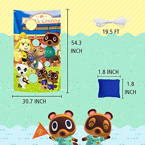 Animal Crossing Bean Bag Toss Game Outdoor Indoor Game for Kids Adults Family Class Party Games for Kids Animal Video Theme Birthday Party Baby Shower Decor