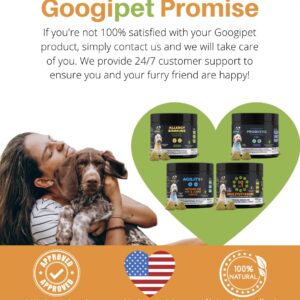 Googipet 10 in 1 Dog Multivitamin with Dog Probiotics for Gut Health, Dog Vitamins and Supplements with MSM & Glucosamine for Dogs Hip & Joint Support - Chondroitin & Omega 3 Fish Oil for Skin & Coat