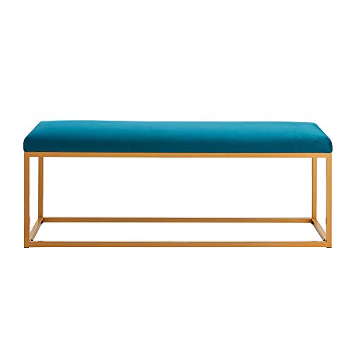 Ball & Cast Upholstered Bench, 48" W, Teal - Frame