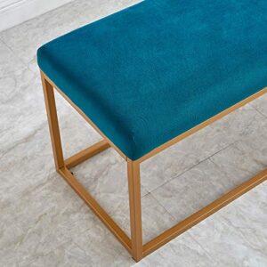 Ball & Cast Upholstered Bench, 48" W, Teal - Frame