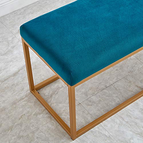 Ball & Cast Upholstered Bench, 48" W, Teal - Frame