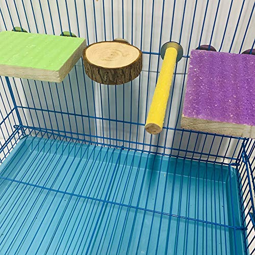 ZYYRT Parrot Perch Stand 9PCS Wooden Bird Paw Grinding Stick Perch Stand Platform Parakeet Cage Accessories Exercise Toy for Budgies Conure Cockatiel