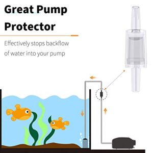 Pawfly 25 Feet Airline Tubing Standard Aquarium Air Pump Accessories with Check Valves, Suction Cups and Connectors