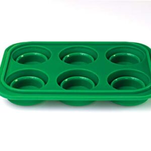 HIC Kitchen Prep-N-Freeze Mini Portion Tray with Lid, Collapsible LFGB Silicone, 2-Ounce Sections