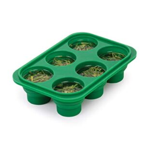 HIC Kitchen Prep-N-Freeze Mini Portion Tray with Lid, Collapsible LFGB Silicone, 2-Ounce Sections