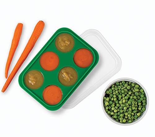 HIC Kitchen Prep-N-Freeze Mini Portion Tray with Lid, Collapsible LFGB Silicone, 2-Ounce Sections