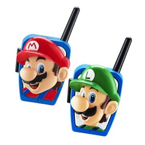 super mario bros walkie talkies kids toys, long range, two way static free handheld radios, designed for indoor or outdoor games for kids aged 3 and up