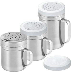 [10oz + 10oz + 14oz] stainless steel dredge shaker bundle - by cusinium