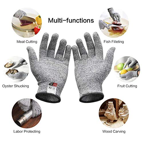 Nvzi Oyster Shucking Knife, Oyster Knife, Oyster Shucker, Oyster Opener, Oyster Shucking Kit, 2 knifes and 1 Gloves Cut Resistant Gloves