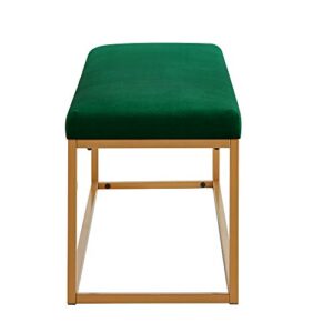 Ball & Cast Upholstered Bench, 48" W, Emerald - Frame